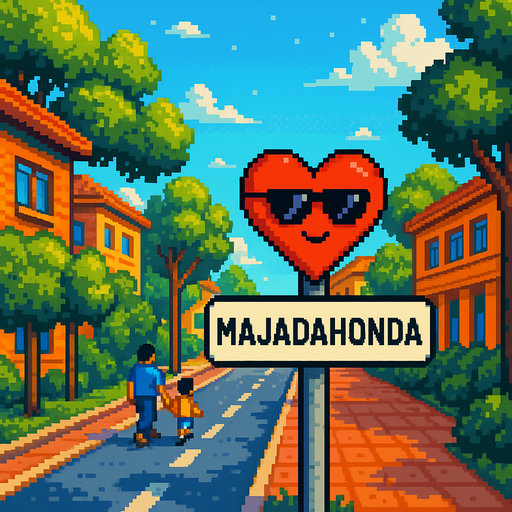 Majadahonda town sign - Welcome to Majadahonda